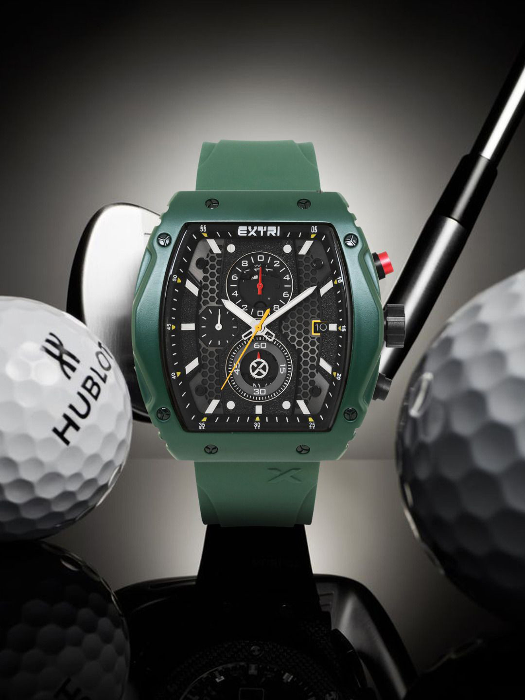 EXTRI Men Patterned Dial & Straps Analogue Chronograph Watch X6068-I