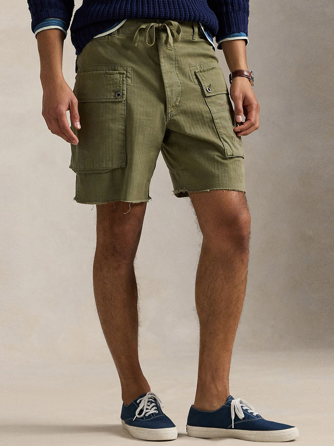 Polo Ralph Lauren Men Relaxed Herringbone Cargo Shorts