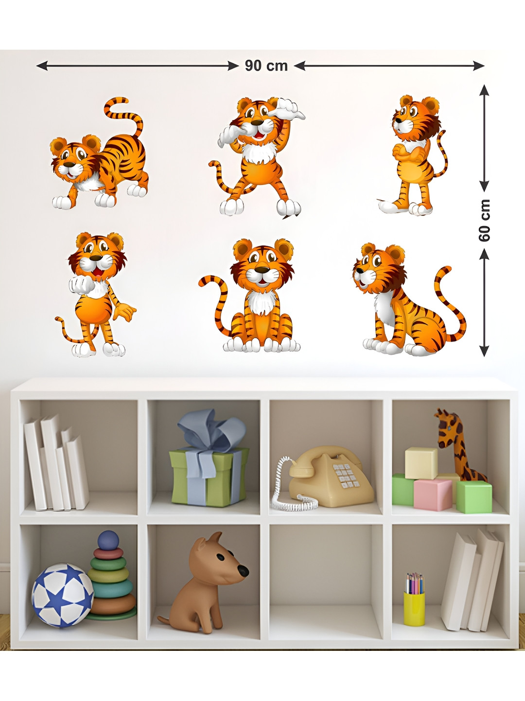 LANSTICK Yellow & White Printed Matte-Finished Splash-Proof Eco-Friendly Wallpaper