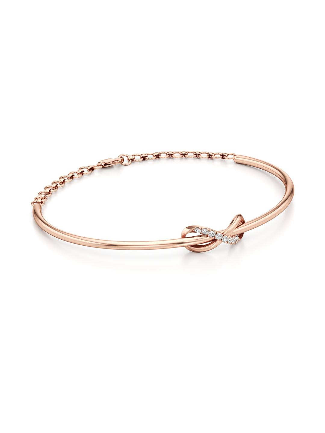 Wondr Diamonds 14KT Infinite Love Knot Diamond Bracelet