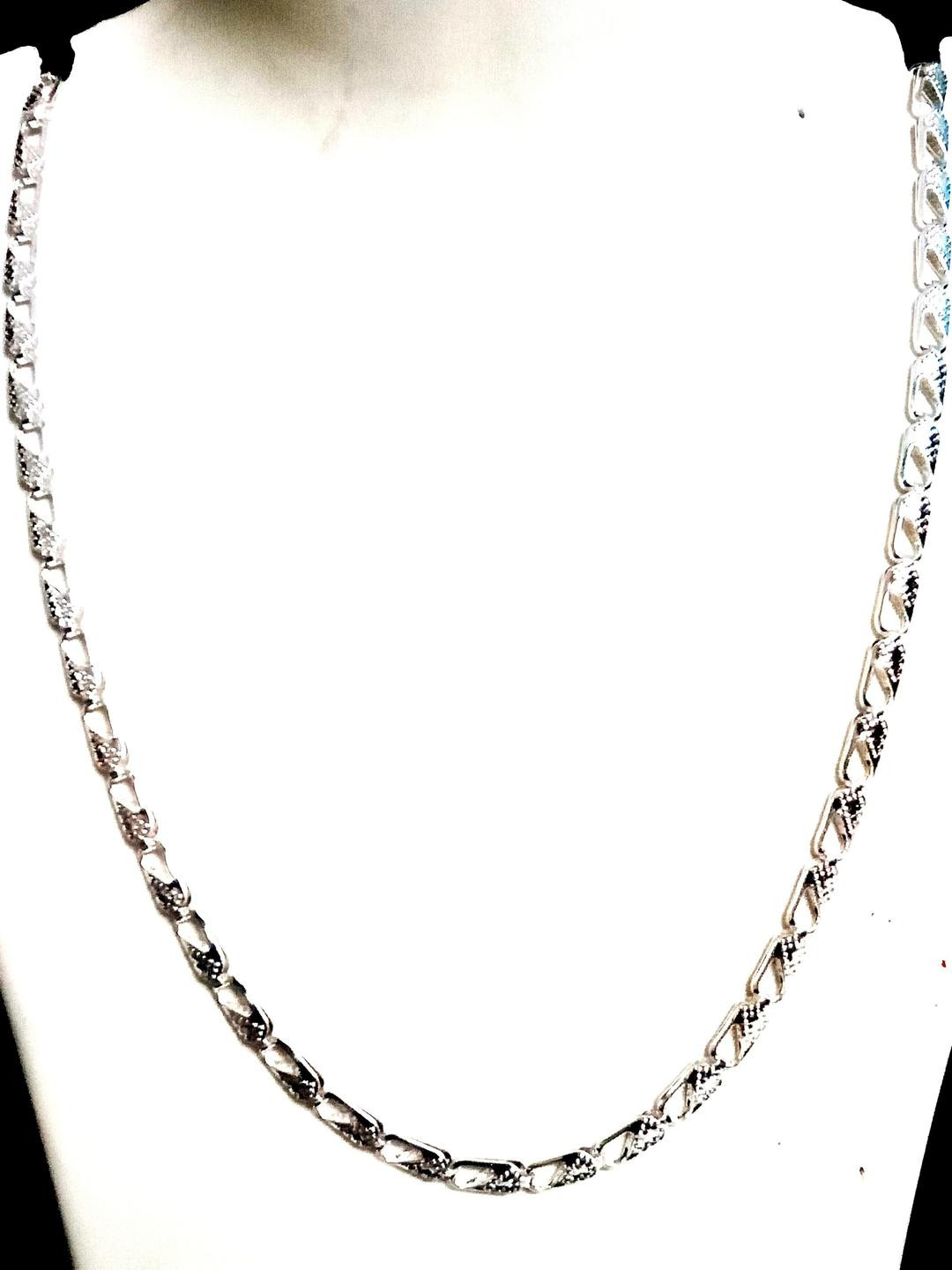 Nawab Collection Unisex Sterling Silver sliver-Plated Chain