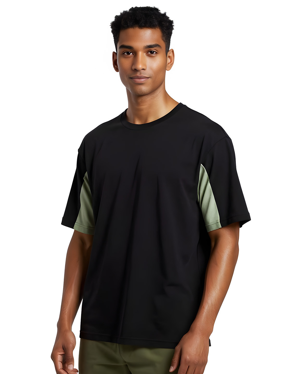 glitchez Contrast Trim Oversize T-shirt