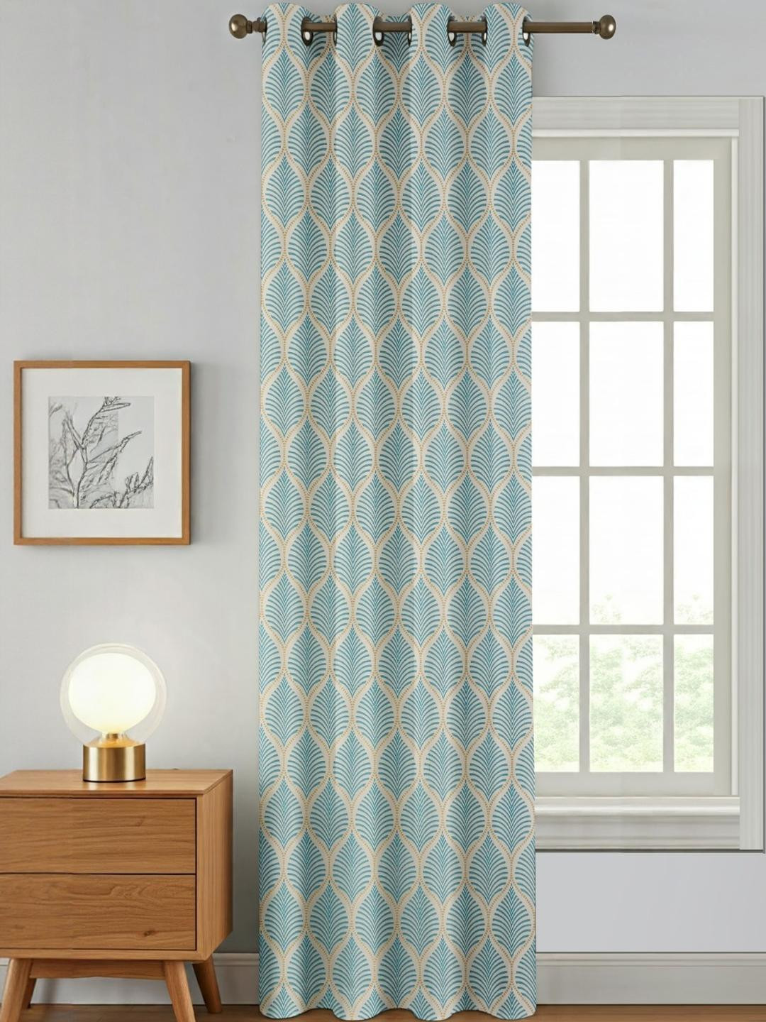 AADI TRADERS Unisex Blue Curtains and Sheers