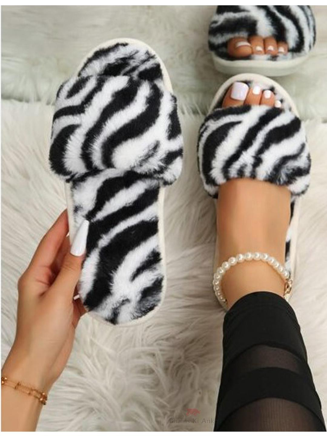 M 2 C Multi Fur Flip Flops