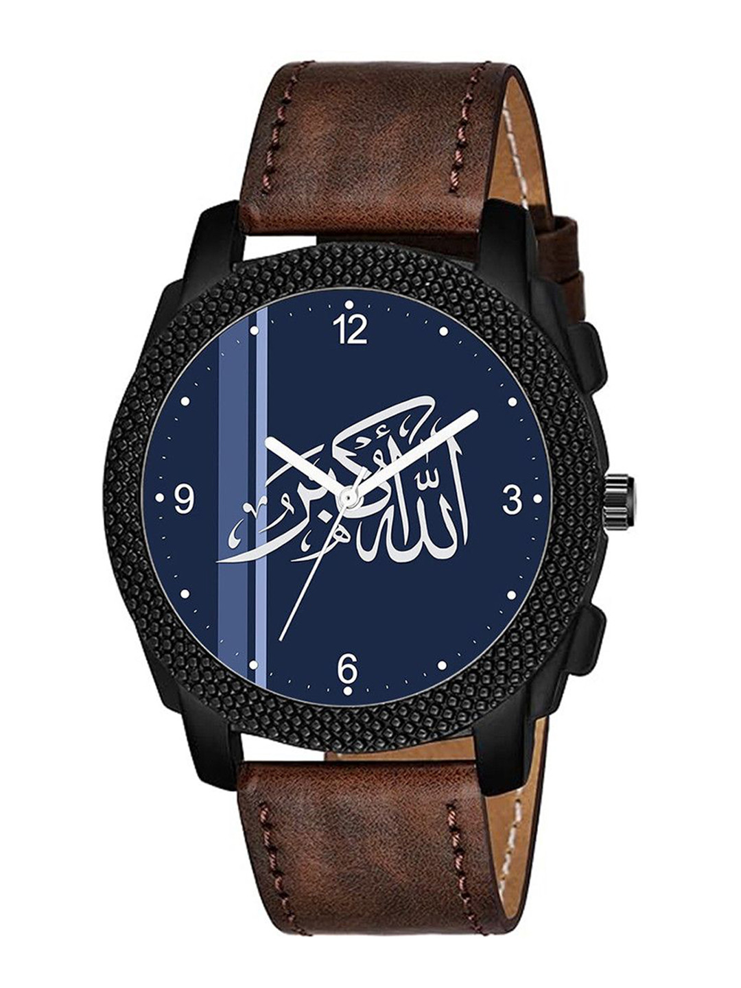 CSAMON Men Printed Dial Analogue Watch C1004BLK Islamic NUM06 Maroon L