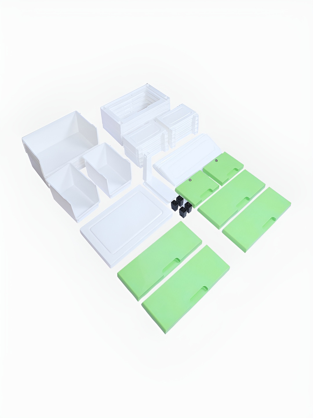 The Tickle Toe Kids Green & White Durable & Eco-Friendly 6-Drawer Storage Chest