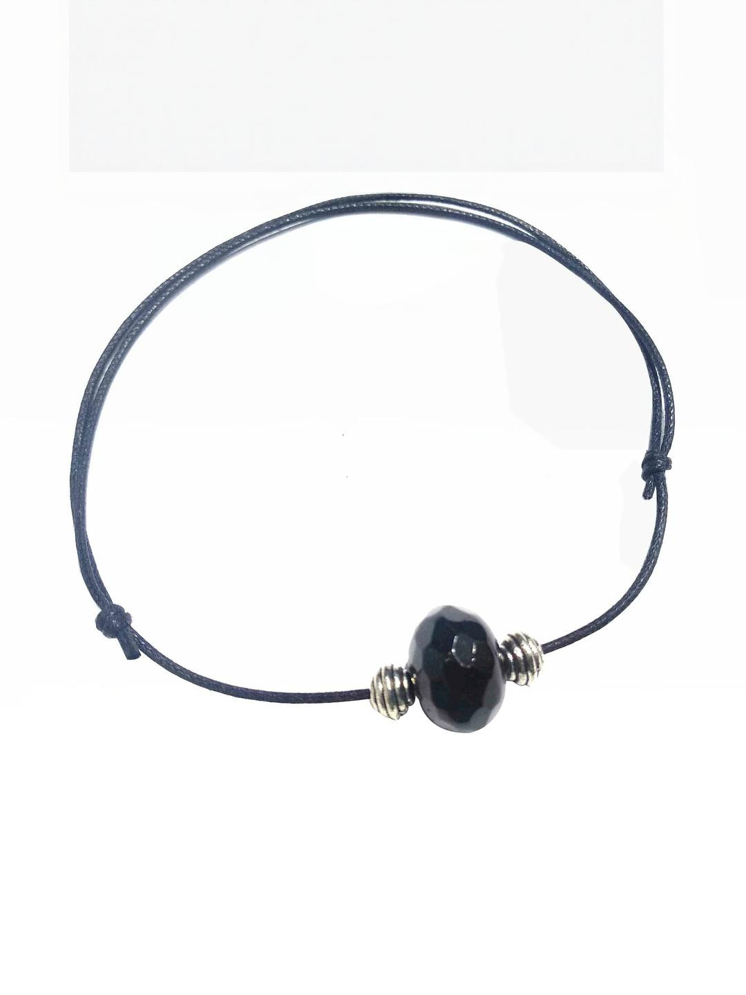 gurjari jewellers Black Artificial Bead Single Leg Thread Knot Dori Anklet