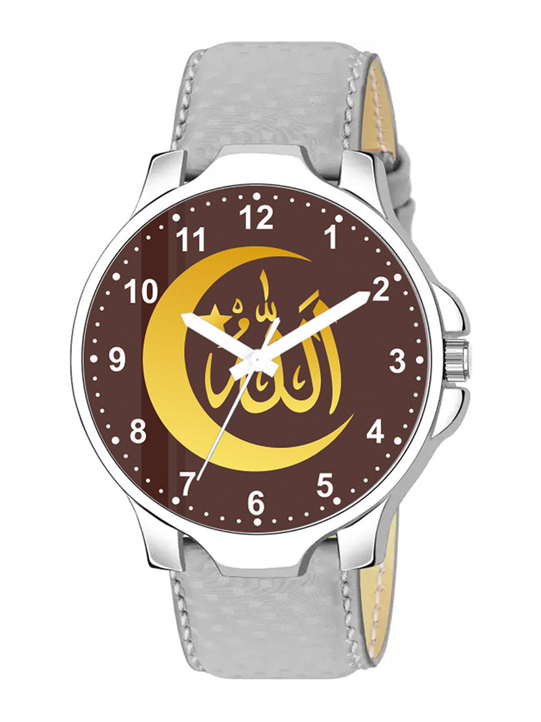 Gopal Shopcart Unisex Printed Dial & Straps Analogue Watch 3KANSLV Islamic BRONUM01 GREY L