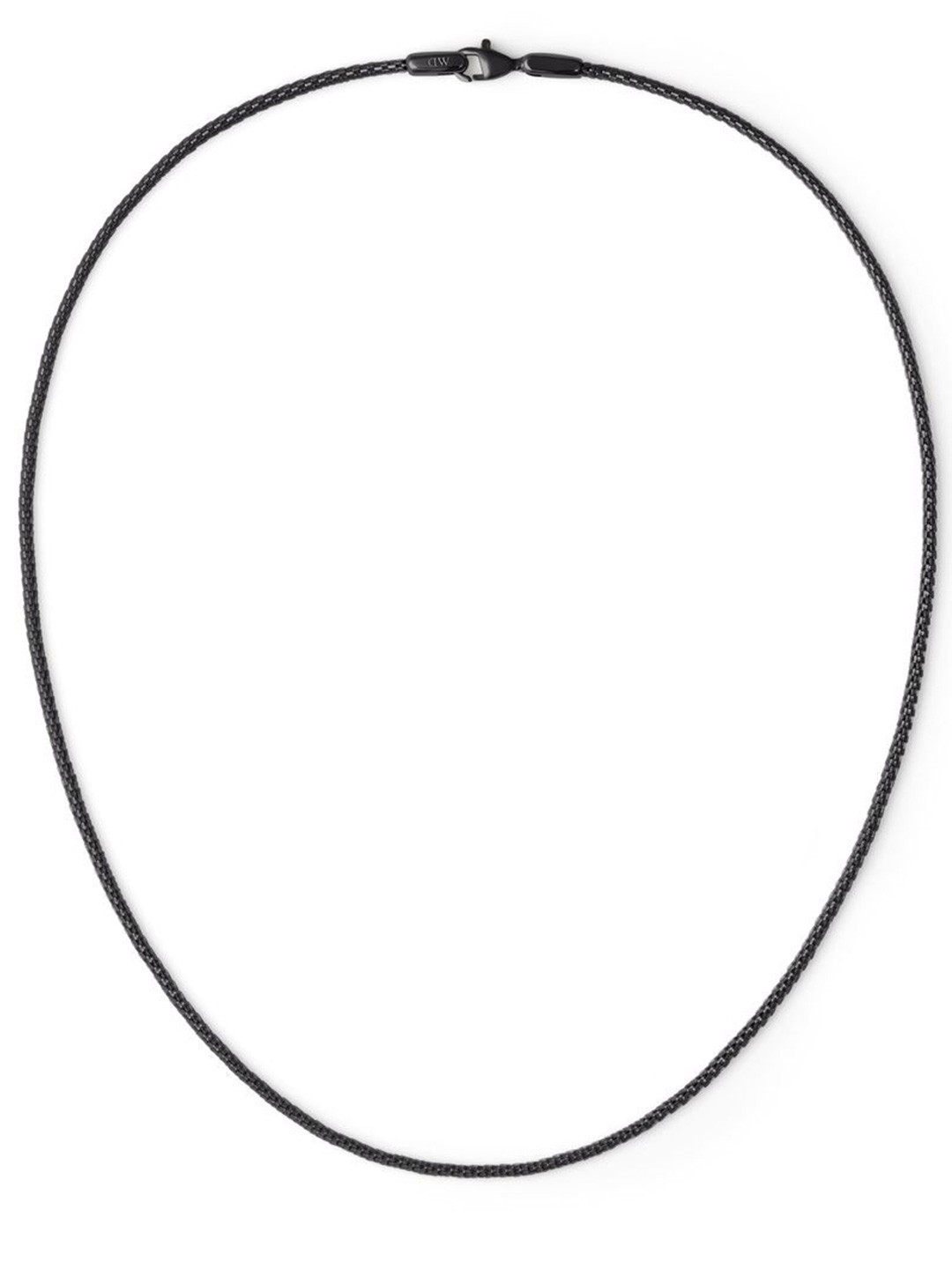 Daniel Wellington Unisex Tide Mesh Black Rhodium Plated Metal Necklace