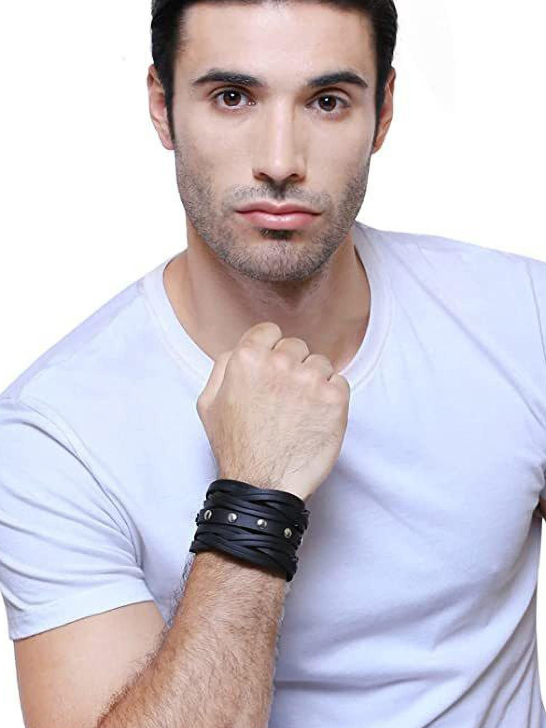RV Jewels Unisex Leather Multistrand Bracelet
