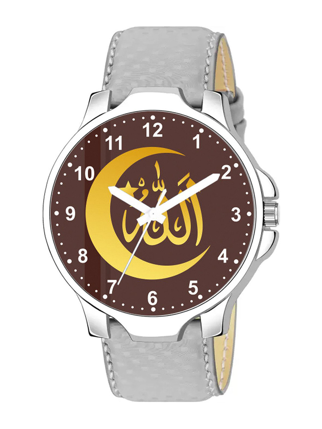 CSAMON Men Printed Dial Analogue Watch 3KANSLV Islamic BRONUM01 GREY L