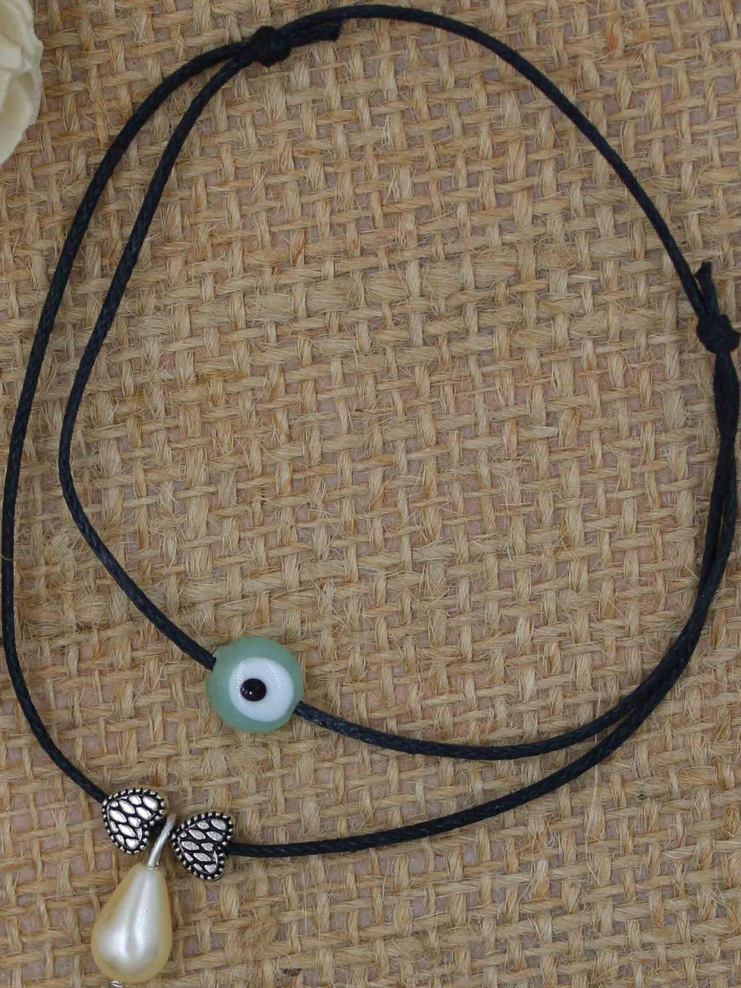 gurjari jewellers  Evil Eye Single Leg Thread Knot Dori Anklet