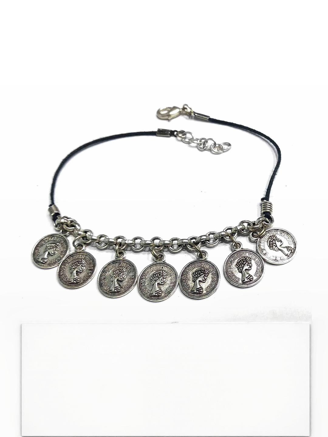 gurjari jewellers Queen Coin Beads Thread Cotton Dori Anklet