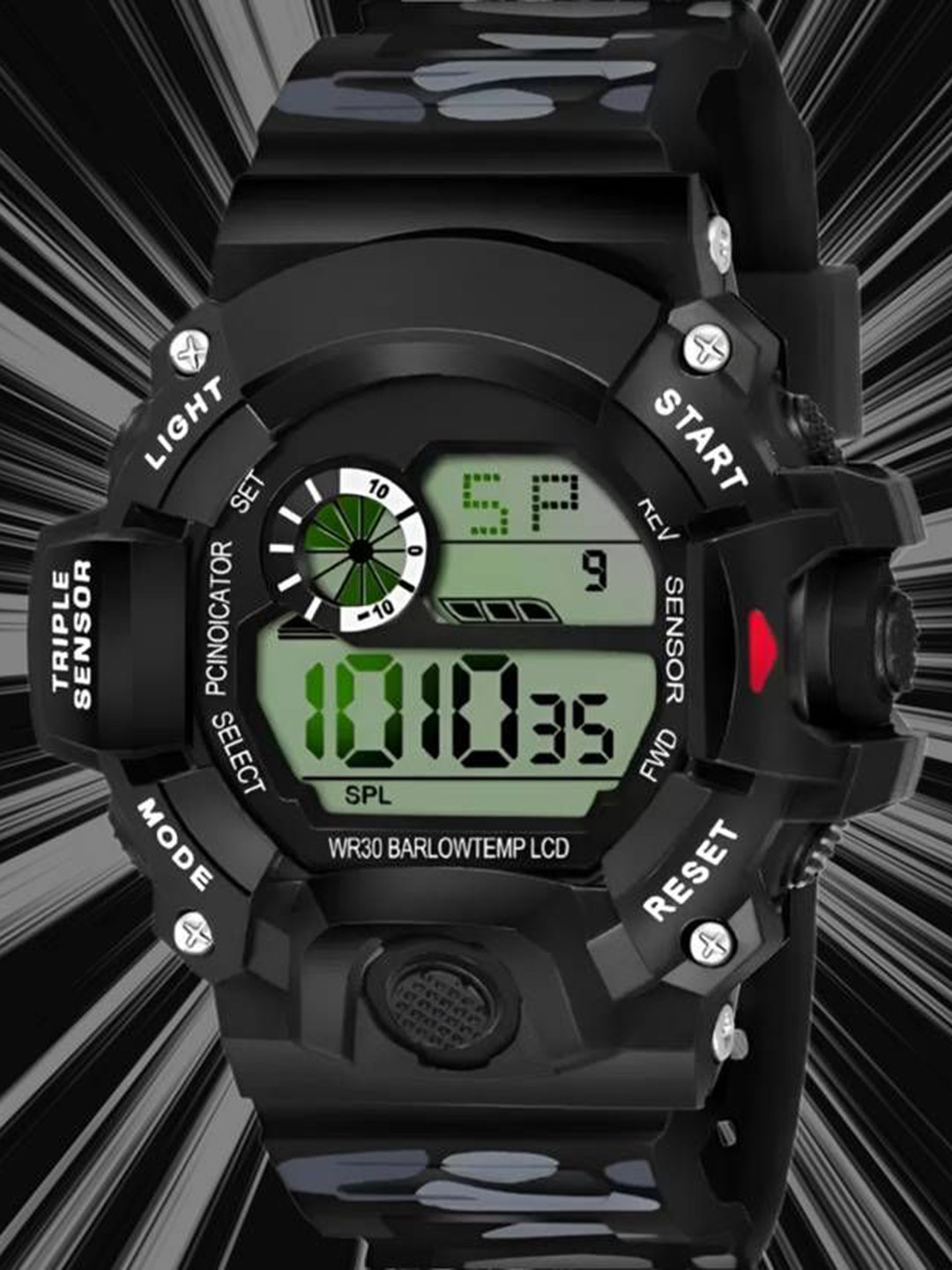 Hala Men Aluminium Dial & Straps Digital Watch BLACK-G90-2