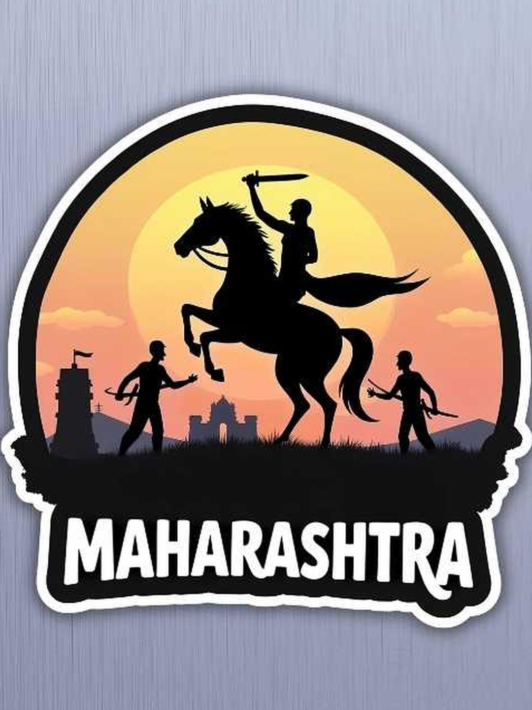 GIFTSHALA Maharashtra State Theme Souvenir Wooden Refrigerator Magnet