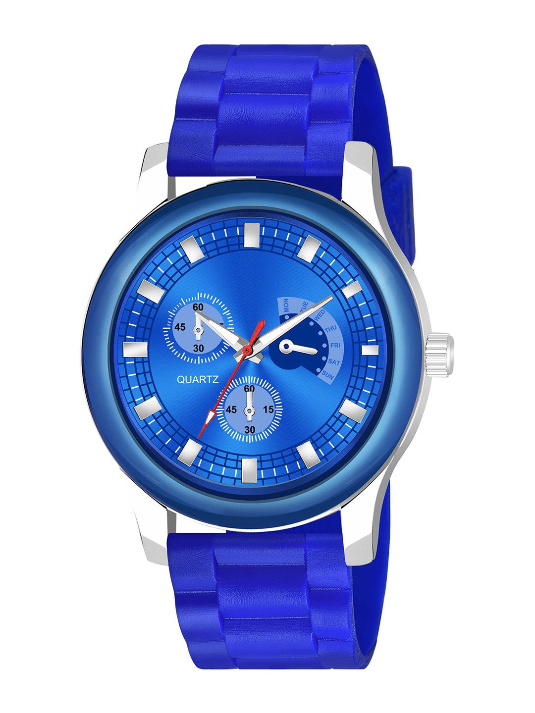 Gopal Shopcart Unisex Patterned Dial & Straps Analogue Watch B9050 BLUAeviyo NEW CD