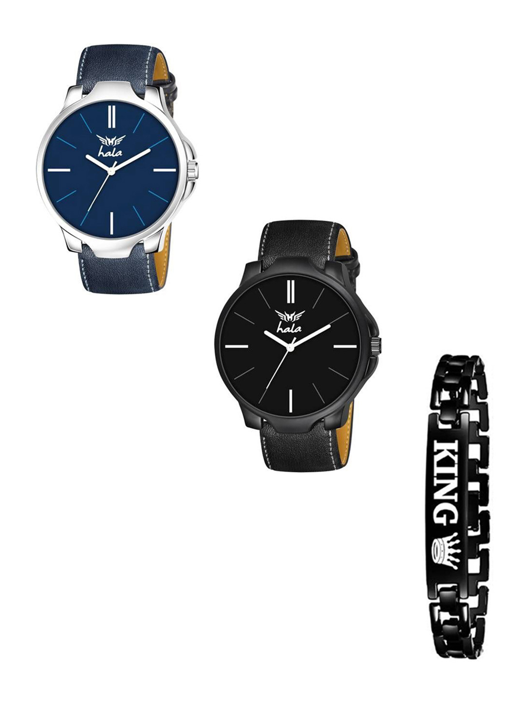 Hala Men Solid Oval Regular Casual Analogue Watch Comes With Bracelet - Miller