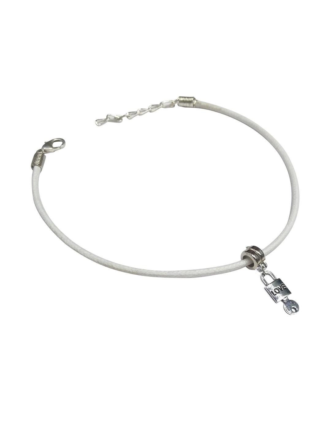 gurjari jewellers 1Pc White Thread Anklet