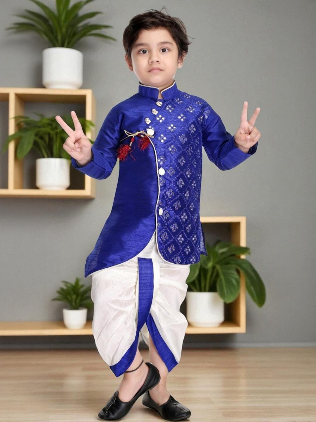 Smuktar garments Boys Kurta & Dhoti Set