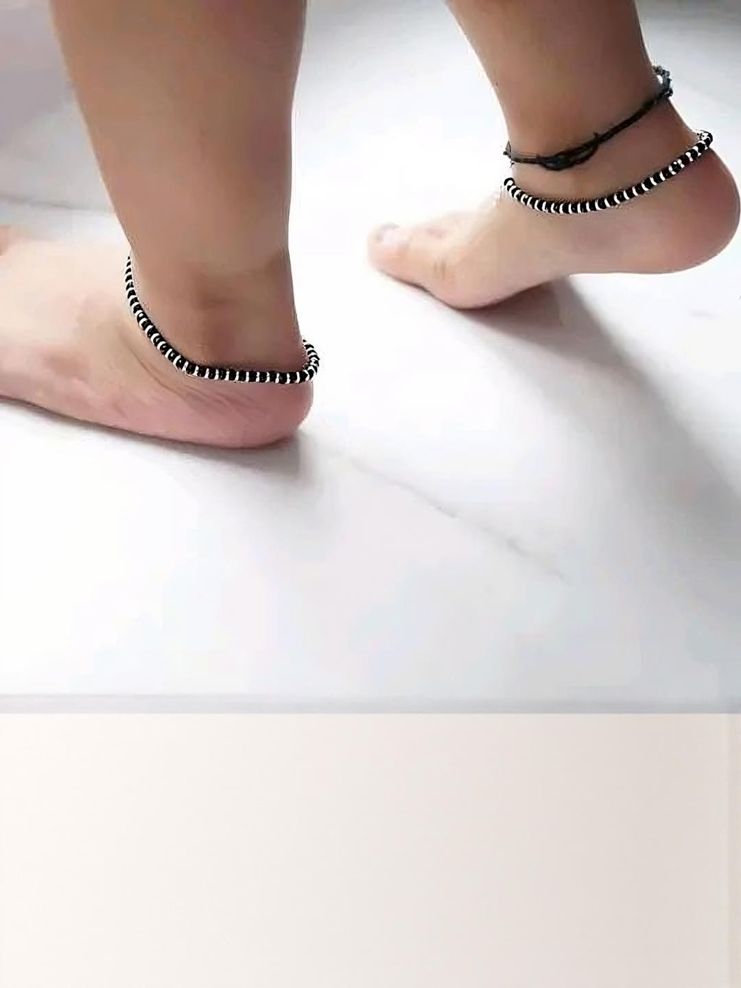 Grace Collections Silver-Plated Artificial Stones Anklet