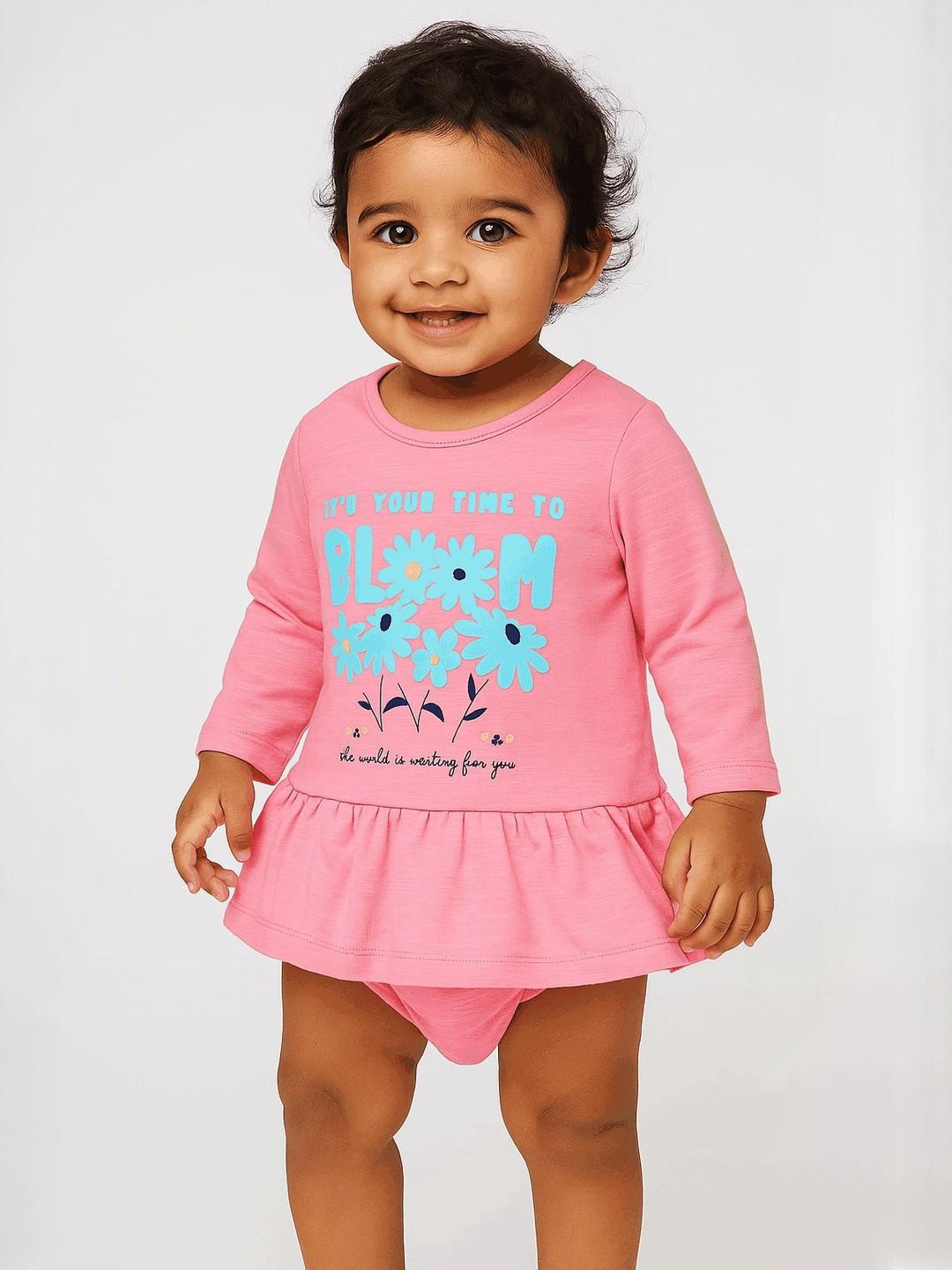 Melon Kidswear Girls Printed Top with Panty