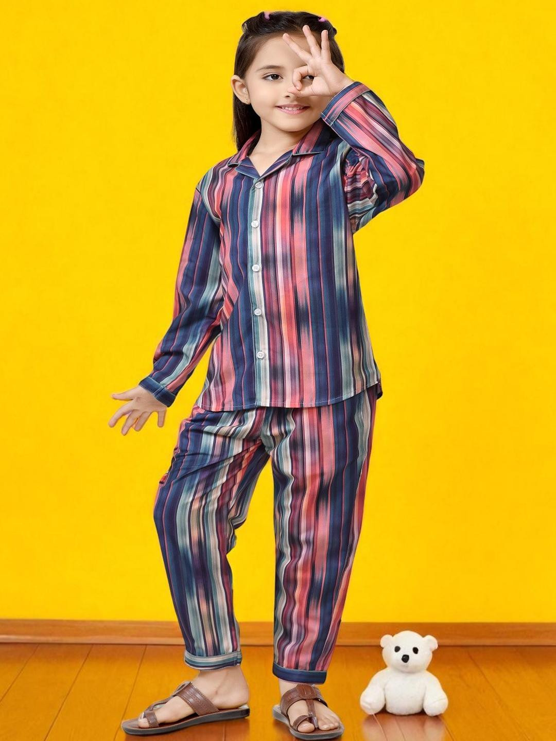Club96 Multi Cotton Blend Printed Night suits