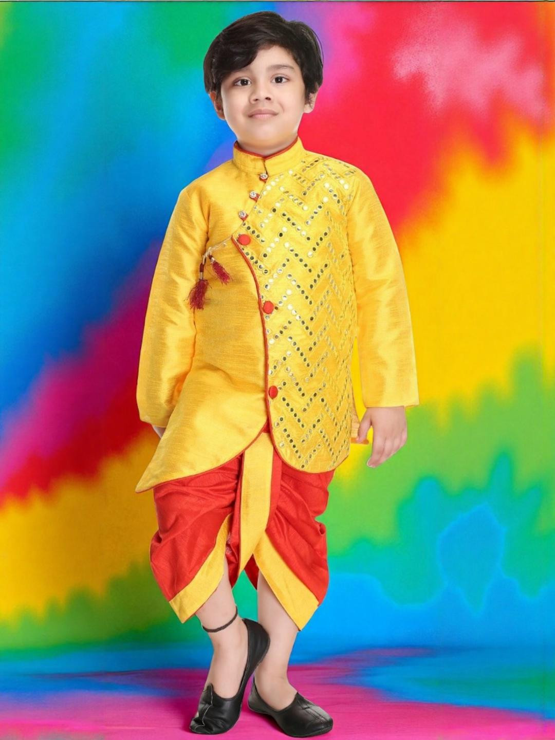 Smuktar garments Kurta & Dhoti Set For Boys