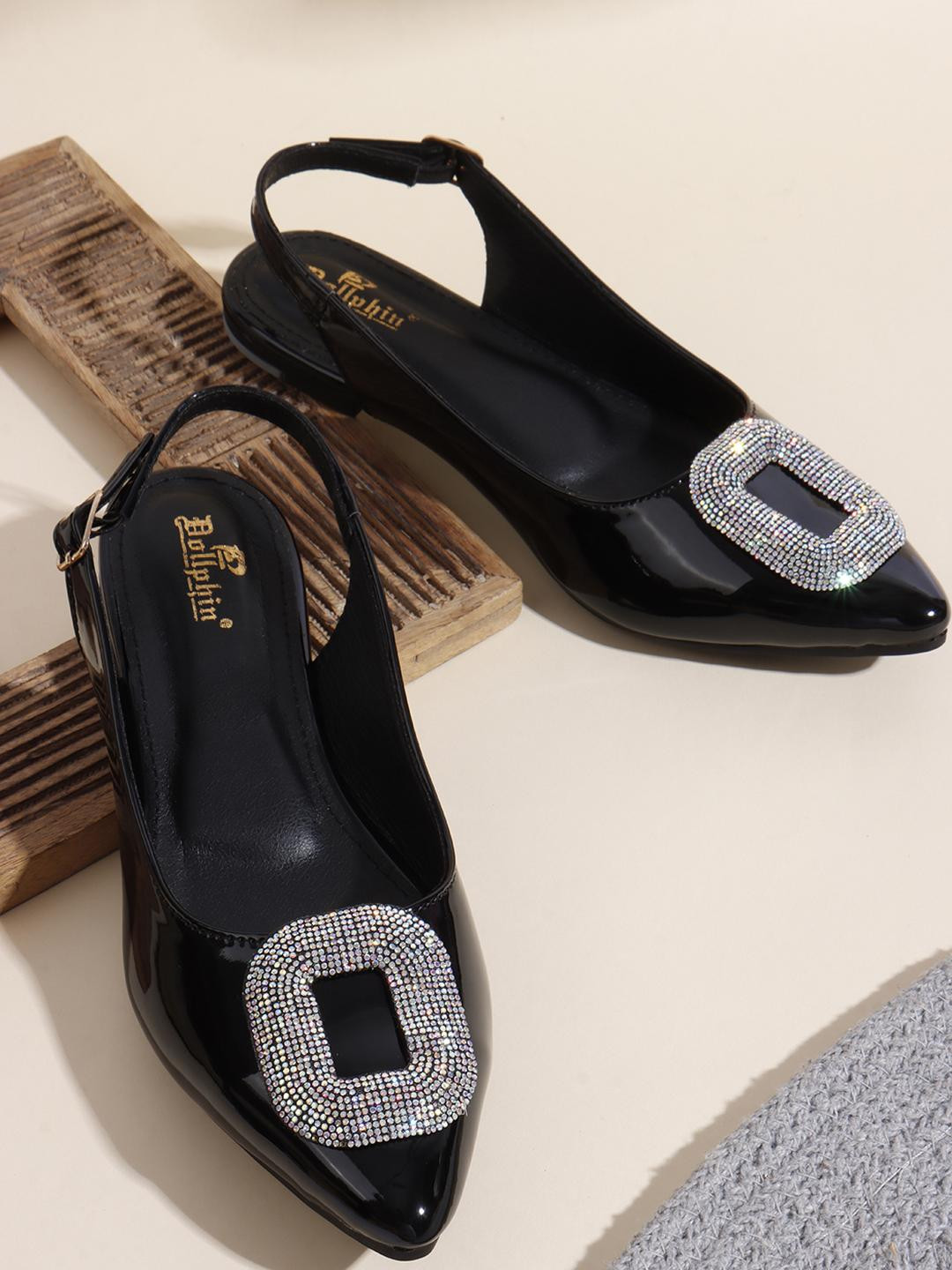 Dollphin Women Embllished Slingback Flats