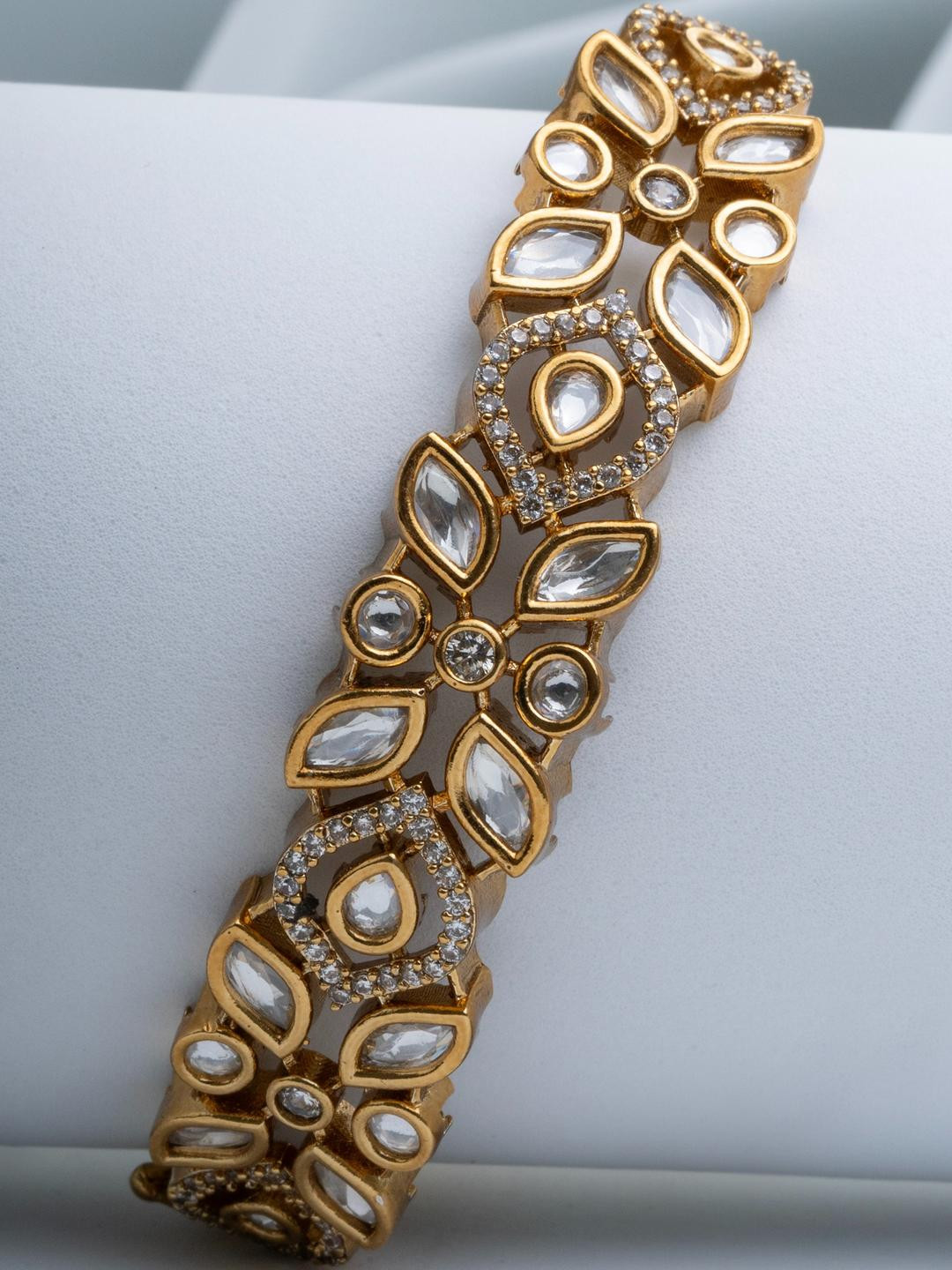 KAYRAH White Metal Kada Bracelet