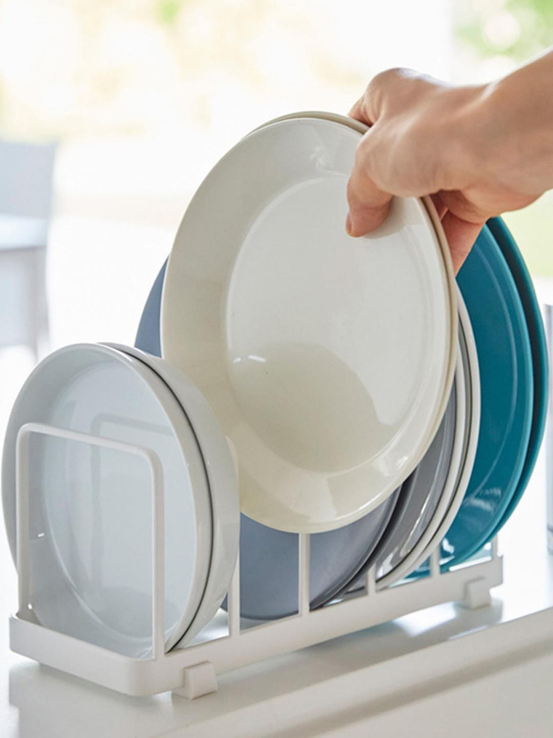 Arhat Organizers White Plate Rack Organisers