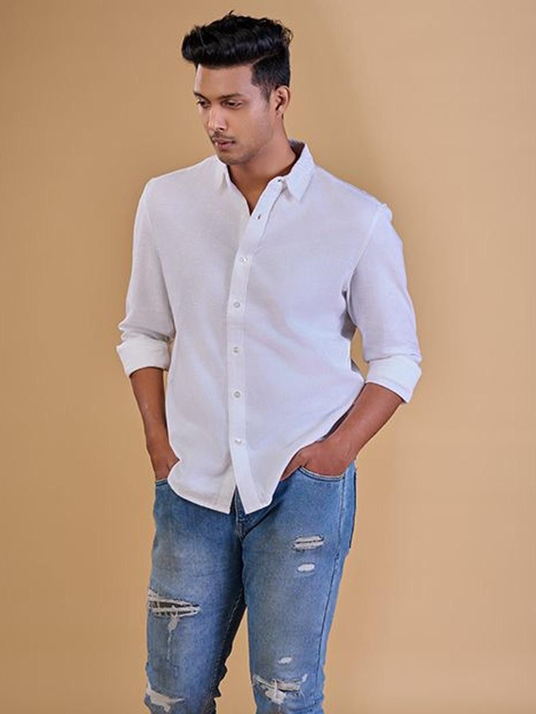 KEITH KARTER Classic Slim Fit Cotton Casual Shirt