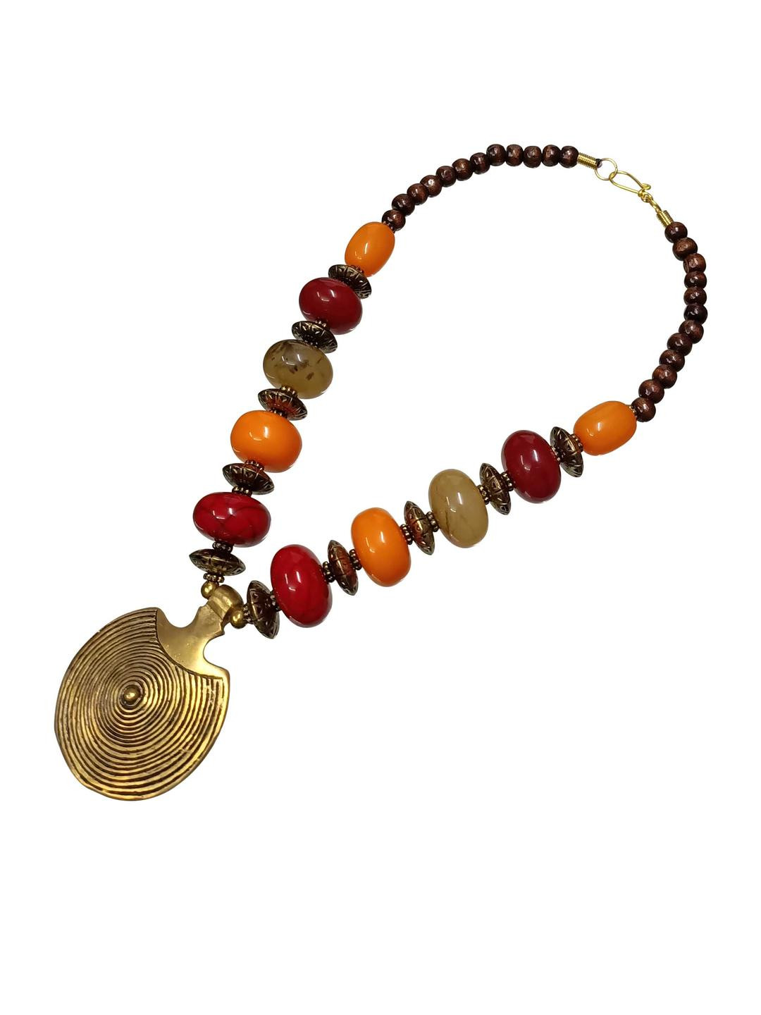 TAE Coffee Brown Brass Necklace