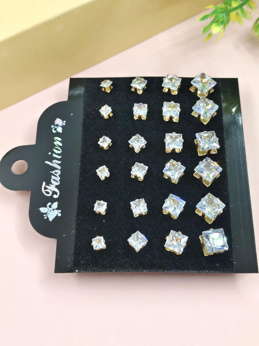 Shivarth 12 Square Studs Earrings