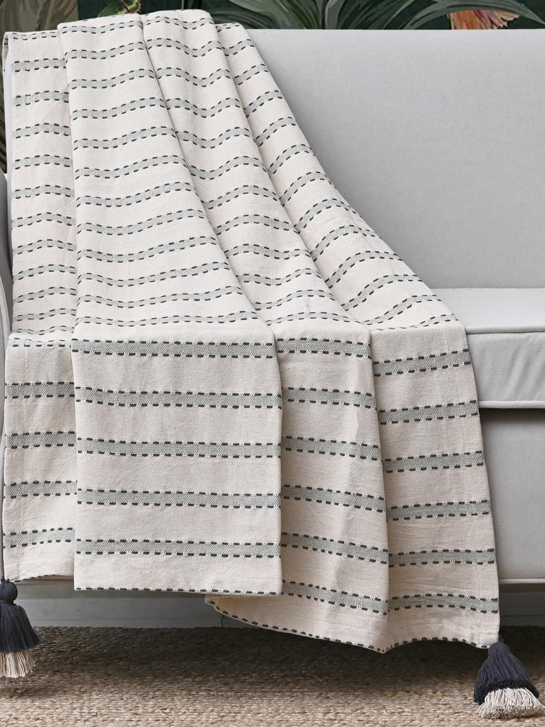 Homzz Striped Cotton Throw