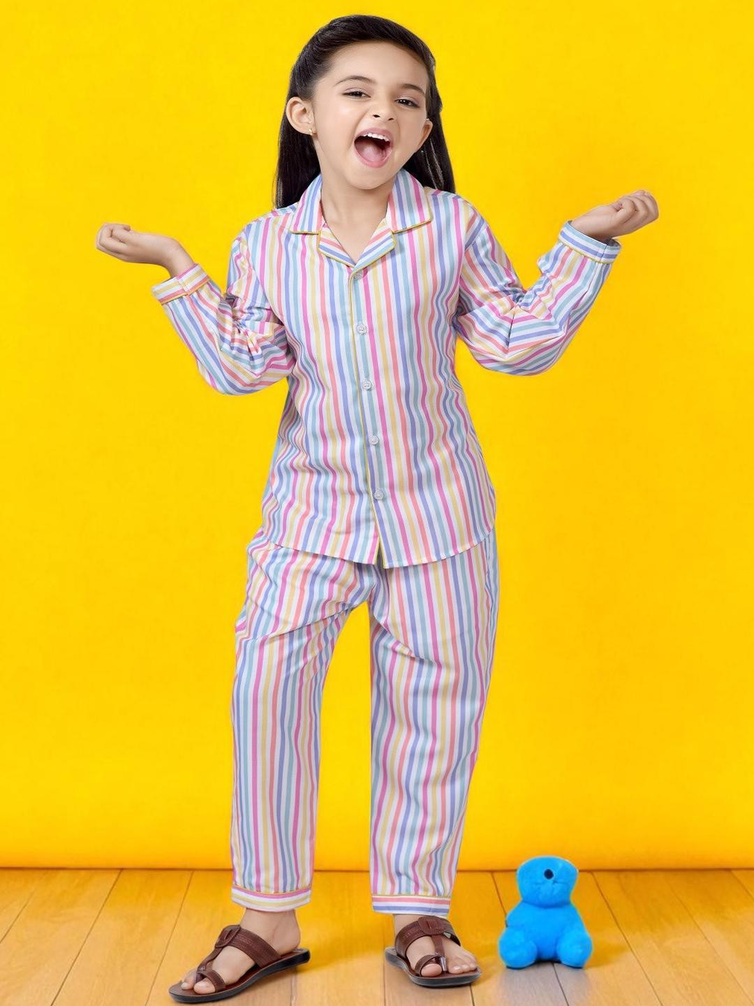 Club96 Multi Cotton Blend Printed Night suits