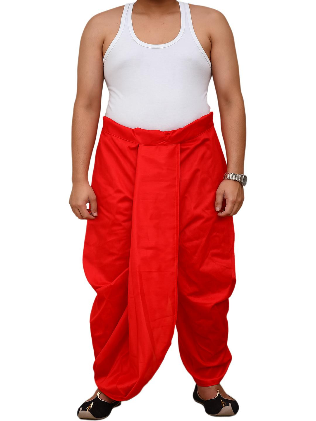 AMIT ONLINE Men's Solid Dupion Silk Plain Style Dhoti Pant