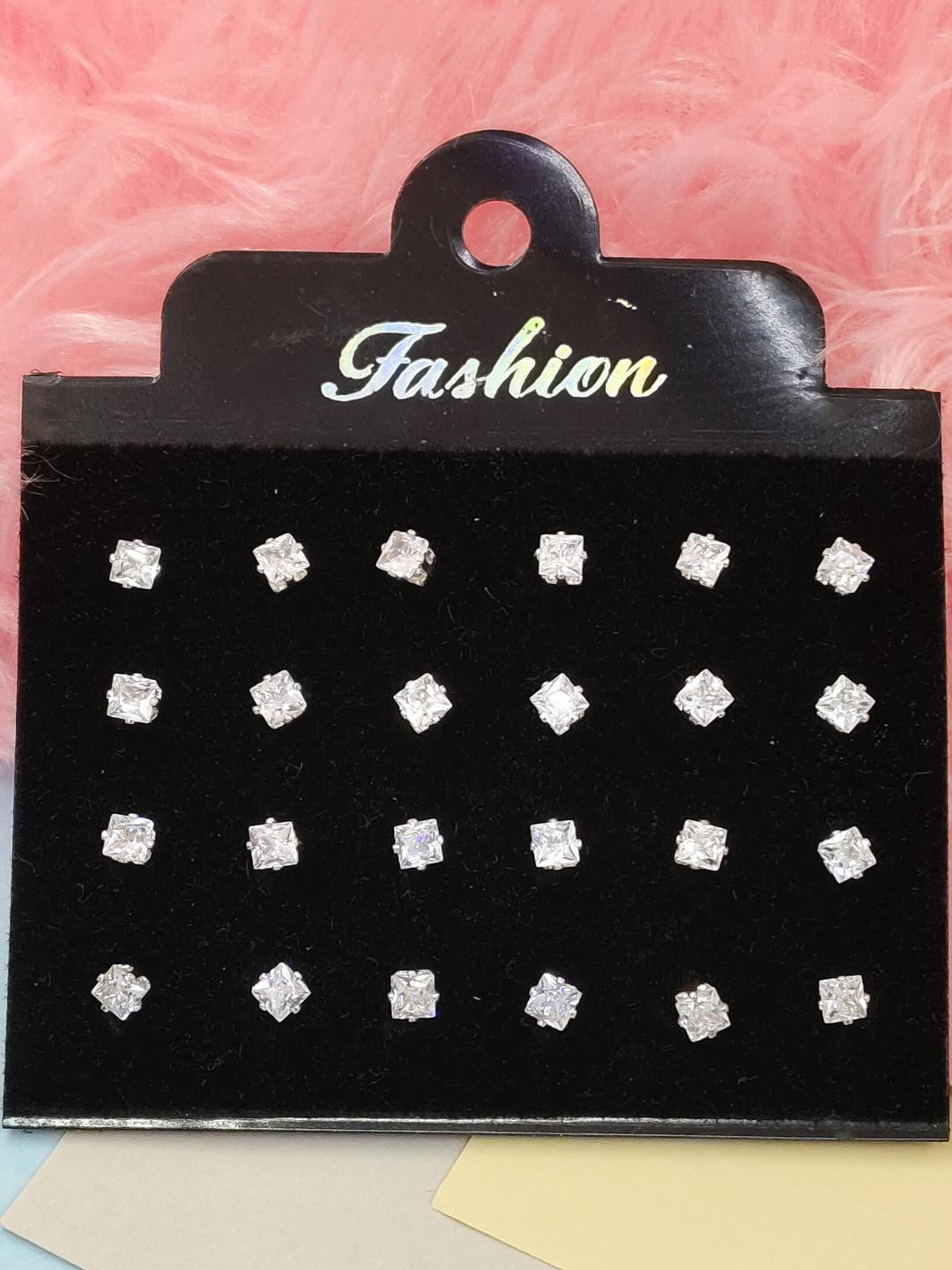 NAVJAI 12 Pairs Women Square Ear Cuff Earrings