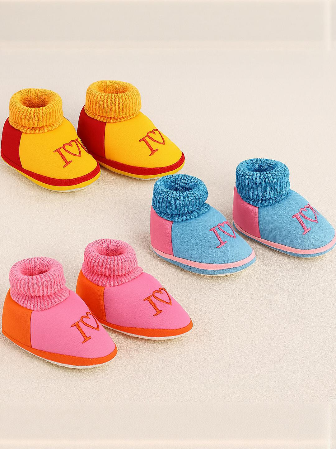 ONFEET Unisex Kids Set of 3 Cotton Booties