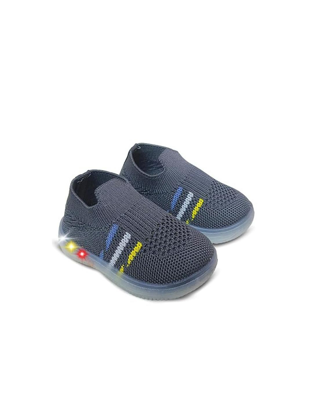 FootStation Boys Grey Canvas Slip-On Sneakers