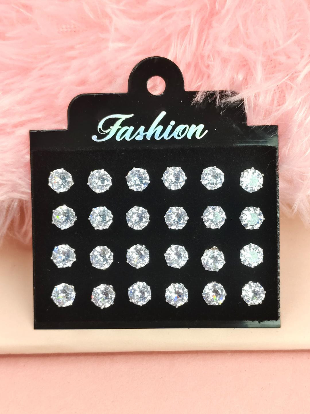 NAVJAI 12 Pairs Circular Stud earrings