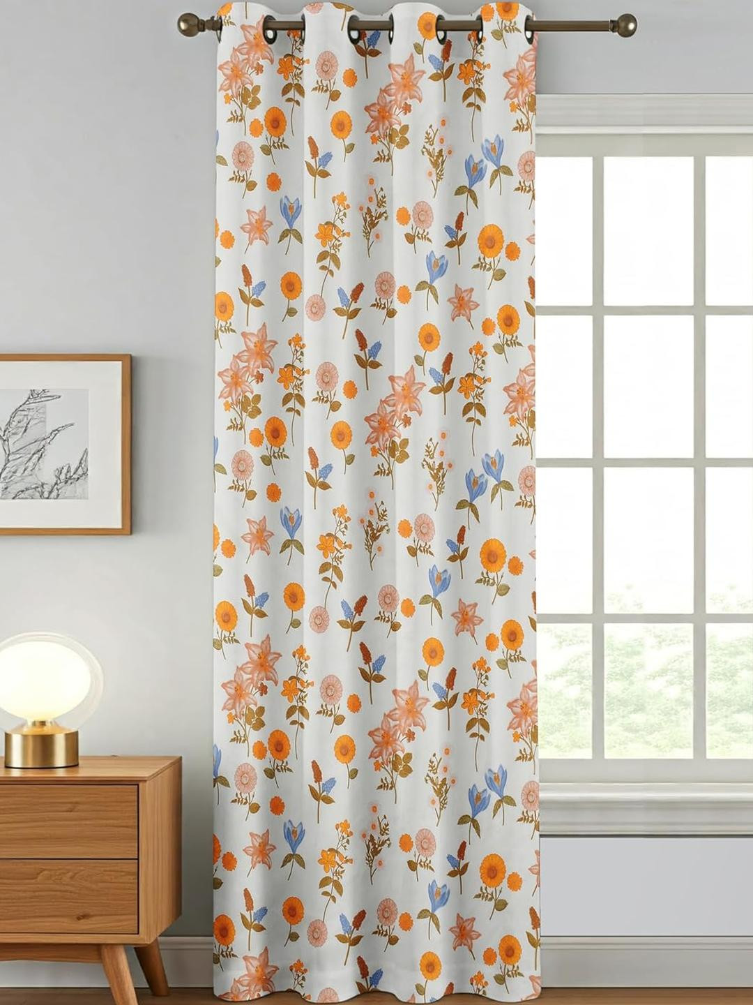 Lunar Days Room Darkening Long Door Curtains- 9 Feet
