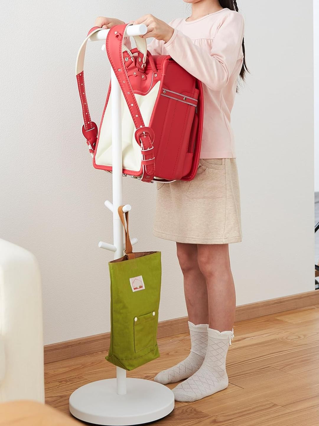Arhat Organizers Kids Floor Standing Bag and Coat Rack
