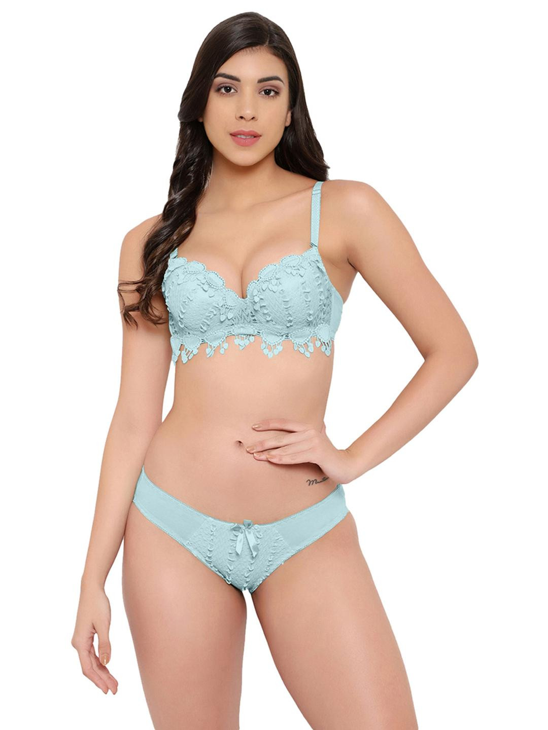 RUPRETOZ Purple Underwired & Lightly Padded Cotton Lingerie Set