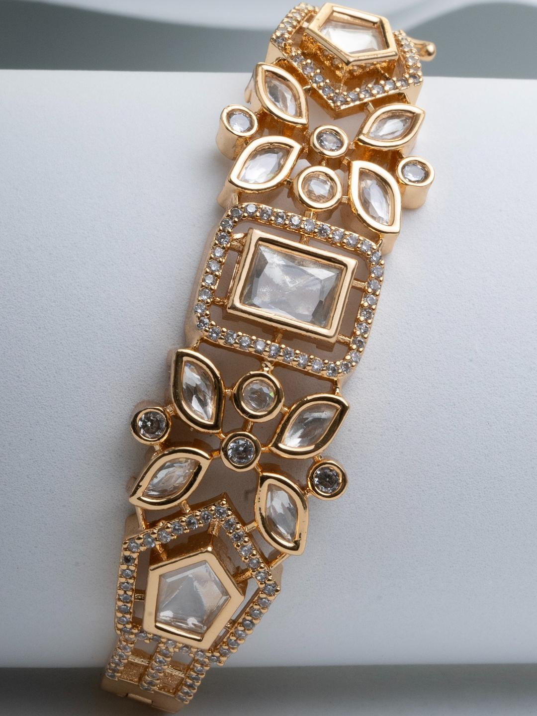 KAYRAH White Metal Kada Bracelet
