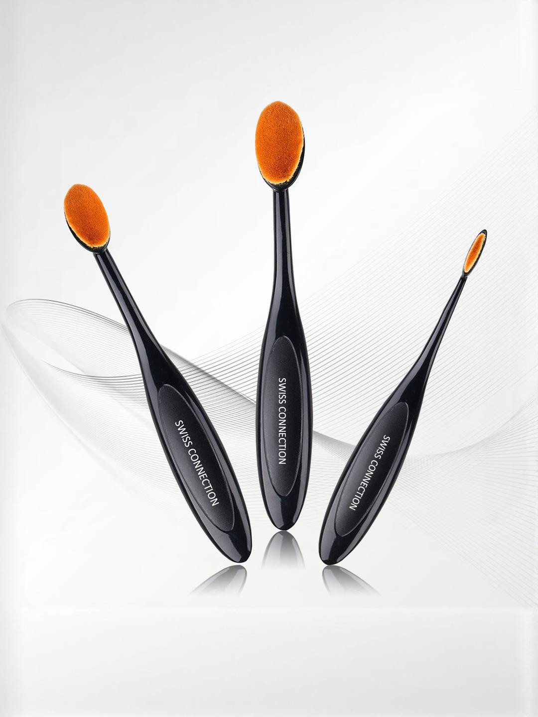 Swiss Connection 3 Piece Oval Foundation & Makeup Brush