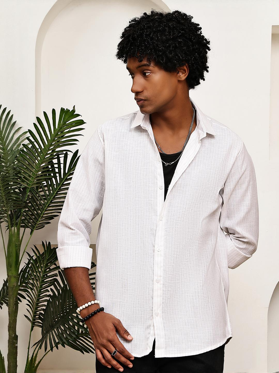 Blezza Men Striped Cotton Shirts