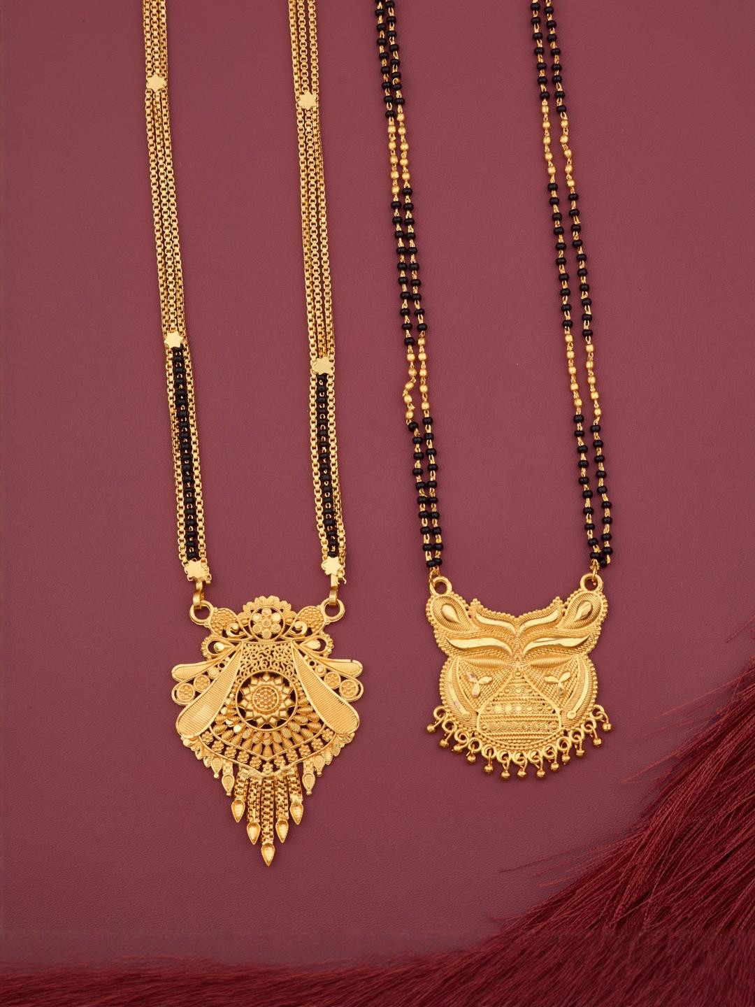 DIVASTRI St of 2 Gold-Plated Mangalsutra