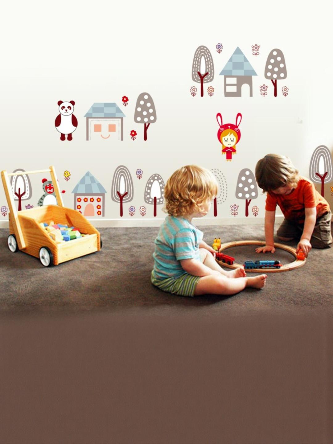 Piccola Forest Rabbit Bear Panda Kids Home Decor Wall Sticker