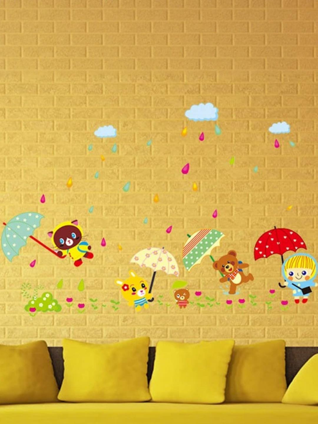 INDIAN ROYALS Third Generation Cloud Cartoon Monsoon Kidsroom Wall Sticker