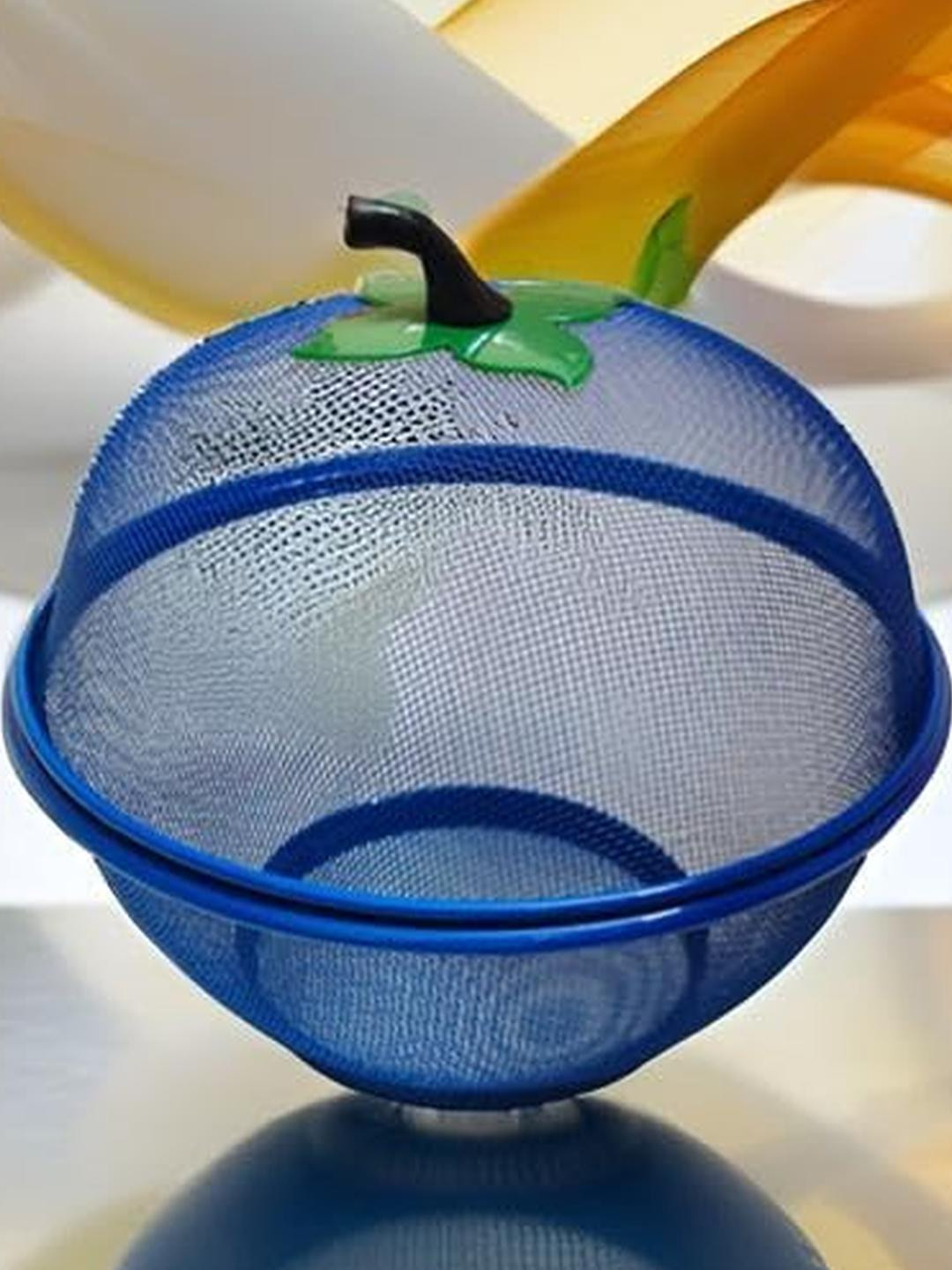 Swasti mart Blue Fruit Basket with Lid